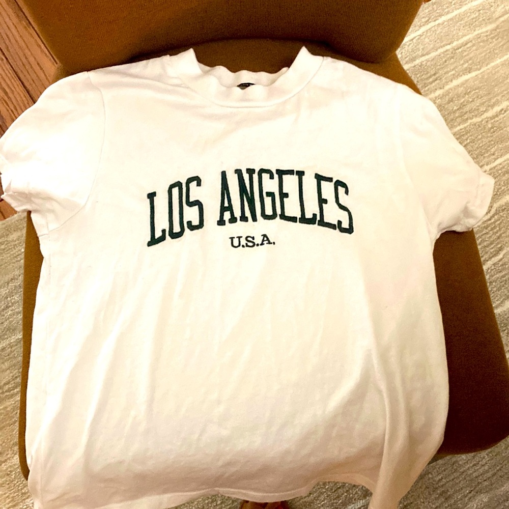 Brandy Melville Los Angeles white t shirt.